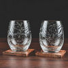 Picture of Greenline Goods Sagittarius Stemless Wine Glasses Zodiac Sagittarius Set Hand Etched 15 oz (Set of 2) - Astrology Sign Glassware