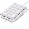 Picture of Mechanical Numeric Keypad GATERON Blue Switch Wired Gaming Keypad Crystal Case White Backlit 21 Keys Mini Numpad Portable Keypad Extended Layout White Magicforce by Qisan