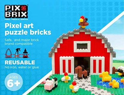 Picture of Bob Ross Pix Brix Pixel Art Puzzle Bricks Pixel Puzzle - Patented Colorful Building Bricks, Create 2D and 3D Builds Without Water, Iron or Glue - A Stem Toys Set for Adults and Kids