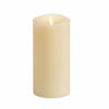 Picture of Luminara Flameless Pillar Candle Medium Indoor (Ivory, Unscented, 6.5 Inches Tall), Centerpiece, Melted Edge, Flickering, Smooth Finish, Real Wax, LED Battery Operated