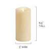 Picture of Luminara Flameless Pillar Candle Medium Indoor (Ivory, Unscented, 6.5 Inches Tall), Centerpiece, Melted Edge, Flickering, Smooth Finish, Real Wax, LED Battery Operated