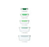 Picture of Joseph Joseph Nest Lock Plastic Food Storage Container Set with Lockable Airtight Leakproof Lids, 10 Piece, Sage