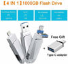 Picture of USB3.0 Flash Drives 1TB, Memory Drive 1000GB Photo Stick Compatible with Mobile Phone & Computers, Mobile Phone External Expandable Memory Storage Drive, Take More Photos & Videos (1TB, Silver)