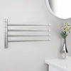 Picture of KES Towel Holder Swing Out Towel Bar SUS 304 Stainless Steel Bathroom Hand Towel Rack 4-Bar Folding Arm Swivel Hanger Wall Mount Polished Finish, A2102S4