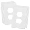 Picture of ENERLITES Screwless Duplex Wall Plates, Child Safe Receptacle Outlet Covers, Standard Size, 1-Gang 4.68"x 2.93", Unbreakable Polycarbonate Thermoplastic, UL Listed, SI8821-W-10PCS, Glossy, White