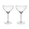 Picture of Viski Angled, Set of 2, Holds 9 oz, Lead-Free Crystal Stemmed Martini, Cocktail Glass