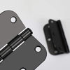 Picture of 18 Pack Matte Black Door Hinges 3.5 x 3.5'' Inch Black Door Hinges with 5/8'' Radius Corners, 3-1/2 inch Door Hinges goldenwarm Interior Door Hardware Residential Door Hinges