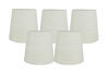 Picture of Meriville Set of 5 Eggshell Linen Clip On Chandelier Lamp Shades, 4-inch by 5-inch by 5-inch