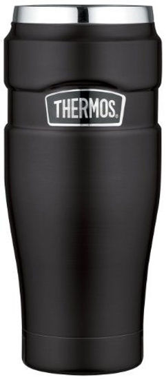 Picture of THERMOS Stainless King Vacuum-Insulated Travel Tumbler, 16 Ounce, Matte Black