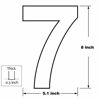 Picture of 8 Inch Modern House Numbers- Premium Aluminum Floating Home Address Number with Elegant & Sophisticated Brushed Finish, Black, Number 7