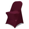 Picture of Spandex Folding Chair Covers - Babenest Upgraded 10 PCS Universal Stretch Washable Fitted Chair Slipcovers Protector for Wedding, Holidays, Banquet, Party, Celebration (Burgundy)