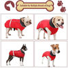 Picture of Doglay Dog Winter Coat with Thicken Furry Collar, Reflective Warm Pet Jacket Waterproof Windproof Dog Clothes for Cold Weather, Soft Red Puppy Vest Apparel for Small Medium Large Dogs