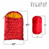 Picture of Vegapop Red Dog Sleeping Bag for Large or Medium Dogs with Storage Bag- Portable Warm Waterproof Blanket for Pets-Perfect for Camping, Backpacking, Traveling, or Indoors and Outdoors