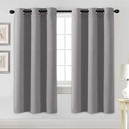 Picture of H.VERSAILTEX Blackout Curtains for Bedroom Thermal Insulated Room Darkening Living Room Curtains 72 Inch Long Grommet Privacy Protection Window Curtain Panels/Drapes for Nursery, 2 Panels, Dove Grey