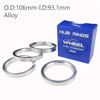 Picture of WHEEL CONNECT Hub Centric Rings, Set of 4, Aluminium Alloy Hubrings, O.D:106 (106.1) - I.D 93.1mm. A