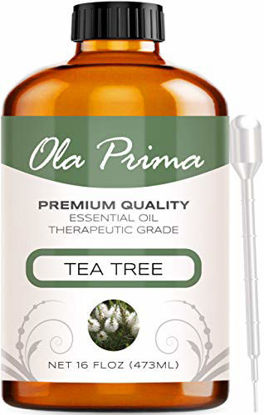 Picture of Ola Prima 16oz - Premium Quality Tea Tree Essential Oil (16 Ounce Bottle) Therapeutic Grade Tea Tree Oil