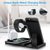 Picture of WAITIEE Wireless Charger 5 in 1 Wireless Charging Station for iWatch SE/6/5/4/3/2/1,AirPods3/2/1, Pencil,Fast Charger Dock for iPhone 12/Pro/11/11 Pro Max/XR/XS Max/Xs Black(No iWatch Charging Cable)