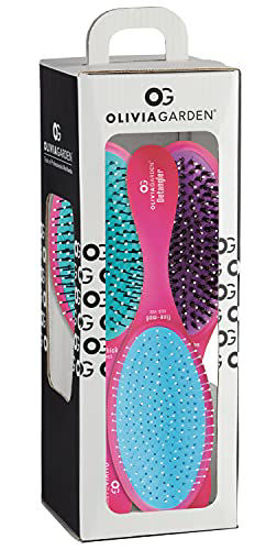 Picture of Olivia Garden OG Brush Collection Pink 3-pc box (OGD-F03, OGD-M03, OGD-C03)