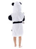 Picture of Kids Robe Zoo Crew Fuzzy Sherpa Lined Hooded Animal Bathrobe,Panda,S(1-3 Years)