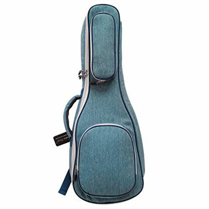 Picture of MUSIC FIRST Original Design 15mm Thick Vintage Style Jeans Cloth/Denim Soft 28inch Guitalele Case 28 inch Mini Guitar Case, Guitar Bag, 28 inch Guitalele Backpack (28~29 inch)