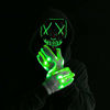 Picture of Halloween Led Mask Light Up Scary Mask and Gloves Cosplay Costume (Green)