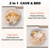 Picture of GASUR Cozy Cuddler Small Dog and Cat Bed, Round Donut Calming Anti-Anxiety Cave Hooded Blanket Pet Bed, Luxury Orthopedic Cushion Beds for Indoor Kitty or Puppy, Warmth and Machine Washable 23 inch