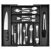 Picture of RMR Home Bamboo Silverware Organizer - Expandable Kitchen Drawer Organizer and Utensil Organizer, Perfect Size Cutlery Tray with Drawer Dividers for Kitchen Utensils and Flatware (7-9 Slots) (Black)