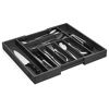 Picture of RMR Home Bamboo Silverware Organizer - Expandable Kitchen Drawer Organizer and Utensil Organizer, Perfect Size Cutlery Tray with Drawer Dividers for Kitchen Utensils and Flatware (7-9 Slots) (Black)