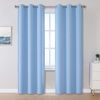 Picture of Sky Blue Blackout Curtains for Living Room 84 Inch Length Grommet Drapes Solid Room Darkening Bedroom Curtains Thermal Insulated 42 W x 84 L Inch Set of 2 Panels Cerulean