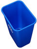 Picture of AmazonCommercial 10 Gallon Commercial Office Wastebasket, Blue, w/ Recycle Logo, 2-pack