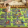 Picture of Maxsoft Kids Rug, Car Carpet Play Mat for Kids, City Road Rug for Boys Toddler, Children Educational Road Traffic System Playmat for Playroom Track Game Safe Area(3 x 5 Feet)