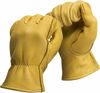 Picture of MEN`S FULL GRAIN TAN DEERSKIN LEATHER GLOVES LINED 40 GRAM 3M THINSULATE (American Fur) (Medium)