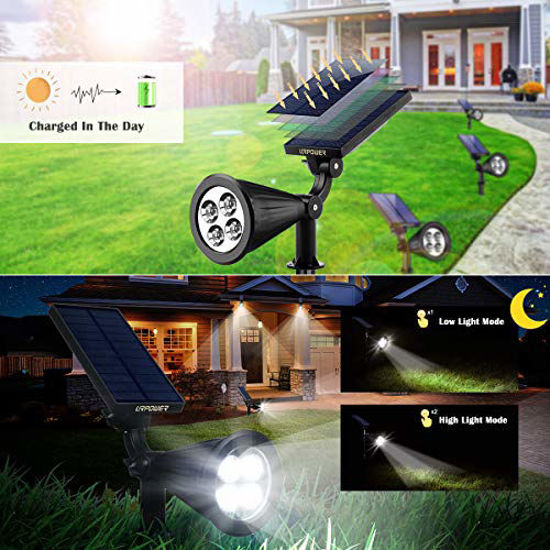 GetUSCart- URPOWER Solar Lights Outdoor, Adjustable Solar Spot Lights ...