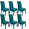 Picture of NORTHERN BROTHERS Dining Room Chair Covers Stretch Chair Covers for Dining Room Parsons Chair Slipcover Set of 6,Teal