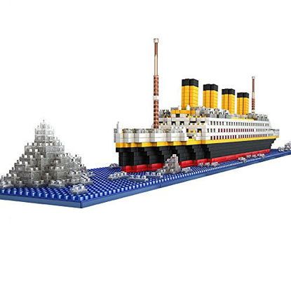 Picture of dOvOb Nano Blocks Titanic Model Building Set, Intellective Building Bricks, 3D Puzzle DIY Educational Toy, Gift for Adults and Children(1860 pcs)