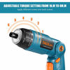 Picture of TACKLIFE Cordless Screwdriver, 3.6V Rechargeable Electric Screwdriver, Front&Rear Light, 3 Position Handle, 2000mAh Li-ion, 31pcs Screwdriver Bits, 6 Torque Setting, 1 N.m to 4 N.m -SDH13DCB