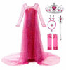 Picture of JerrisApparel Girls Princess Costume Birthday Party Christmas Fancy Dress up (6 Years, Hot Pink with Accessories)