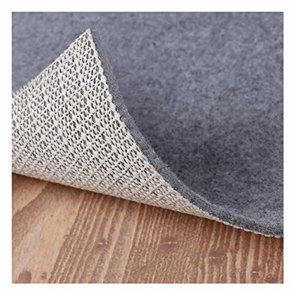 Picture of Non Slip Rug Pad Grippers - 5x6, 1/8" Thick, (Felt + Rubber) Double Layers Area Carpet Mat Tap, Provides Protection and Cushioning for Hardwood or Tile Floors