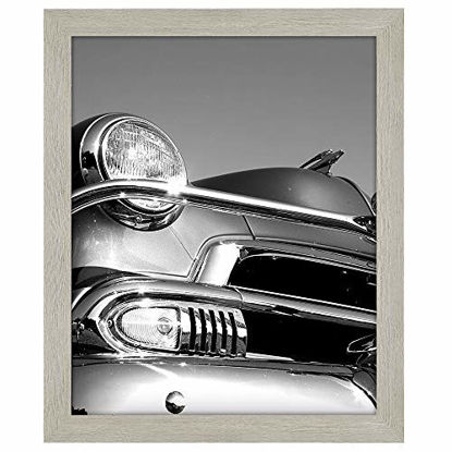Picture of Americanflat 16x20 Poster Frame in Grey with Polished Plexiglass - Horizontal and Vertical Formats - Wall Mounted