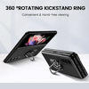 Picture of VEGO for Galaxy Z Fold 3 5G Kickstand Case, Z Fold 3 5G Leather Case with Hinge Protection, Full-Body Protective Case for Samsung Galaxy Z Fold 3 5G (2021) - Carbon Fiber Black