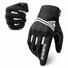 Picture of INBIKE Breathable Mesh Motorcycle Gloves Touchscreen with TPR Palm Pad Hard Knuckles Black White Large