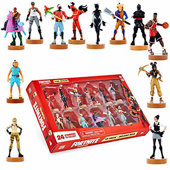 Picture of Fortnite Stampers Set of 12 - Authentic Fortnite Toppers Action Figures -Whistle Warrior, Sparkle Specialist & Other Popular Fortnite Toy Characters - Fortnite Party Favors (Series 2 - A)