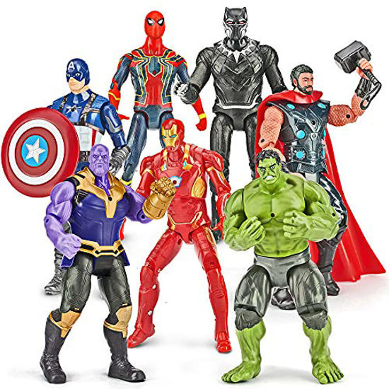Figurines Avengers Endgame Iron Man Thanos Captain america Hulk Spiderman
