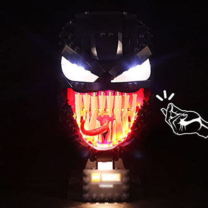 Picture of LED Light Kit for Lego Marvel Spider-Man Venom 76187 Building Set, Voice Control Lighting Kit Compatible with Lego 76187 Set (Lights Kit Without Model)