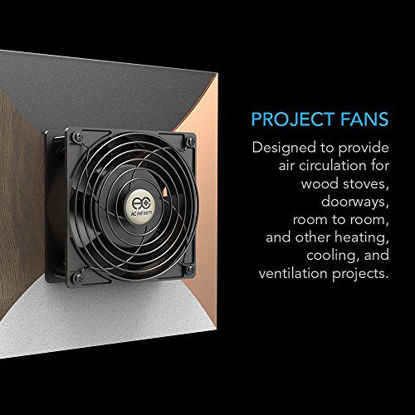 Picture of AC Infinity AXIAL S1238, 120mm Muffin Fan with Speed Controller, UL-Certified for Doorway, Room to Room, Wood Stove, Fireplace, Circulation Projects