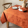 Picture of Benson Mills Tablecloth, Countryside Leaves Damask Fabric Table Cloth for Fall, Harvest & Thanksgiving (Rust, 60" x 140" Rectangular)