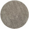 Picture of SAFAVIEH Milan Shag Collection SG180 Solid Non-Shedding Living Room Bedroom Dining Room Entryway Plush 2-inch Thick Area Rug, 3' x 3' Round, Grey