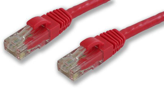 Picture of Lynn Electronics ECAT5-4PR-25RDB 25-Feet Red Booted Patch Cable, 5-Pack