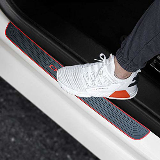 4pcs Car Door Sill Scuff Plate Guard Cover Stickers for Dodge Charger