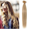 Picture of U Tip Pre Bonded 100% Remy Human Hair Extensions 100 Strands Per Package Nail Tip Italian Keratin Fushion Hairpiece Long Straight Silky For Women #18P613 Ash Blonde&Bleach Blonde 14 inches 50g